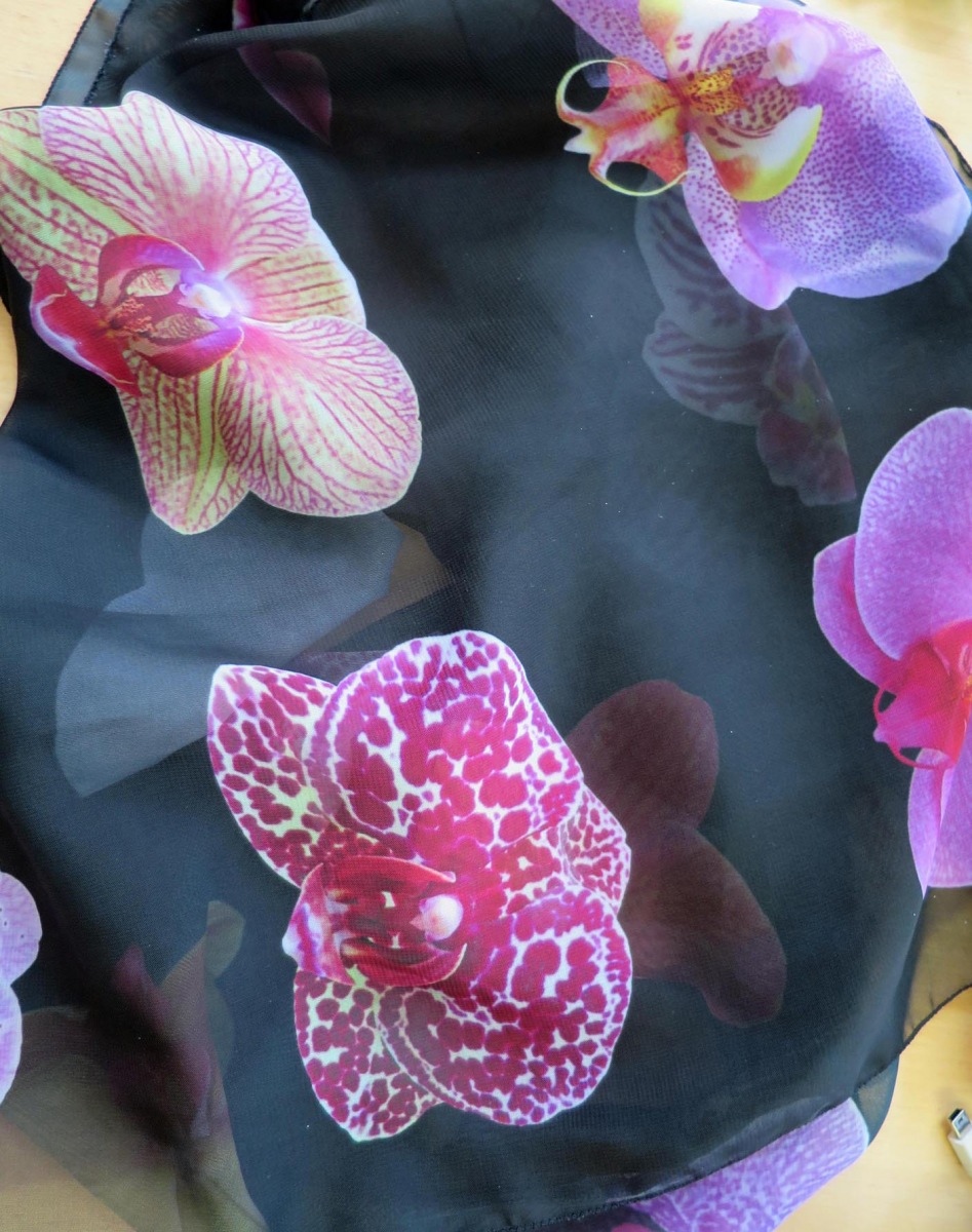 Detail Orchideen Schal